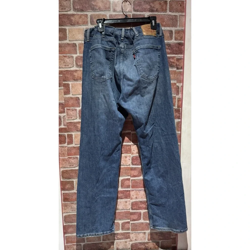 Levi Straus & Co 505 Denim Jeans Men's W42XL32 DarkWash WideLeg Regular Straight